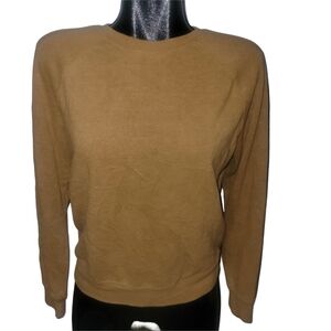 Prana Women's Mustard Tan Crew Neck Sweatshirt S